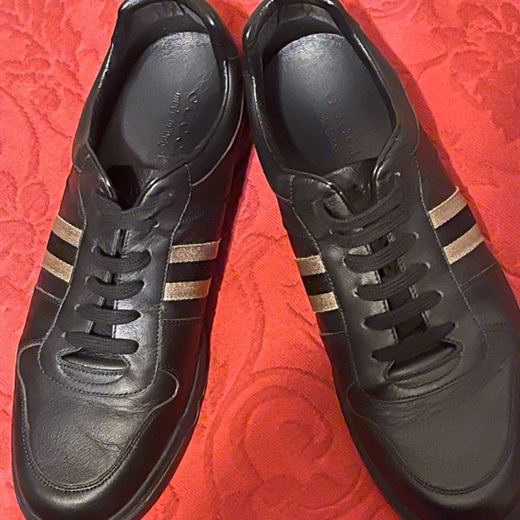 Classic GUCCI BLACK & GOLD Sneakers - Picture 2 of 15